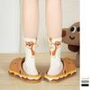 Creative Fun Cartoon Dog Tinkerbell Egg Socks Female Summer Outside Cotton Solid Color Mid-Tube Socks Novelty Animal Socks