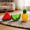 Elastic Surface Cooling Chew Toy Multi Shades Fruit Chew Toy Squeaky Dog Toy  Puppy Teething