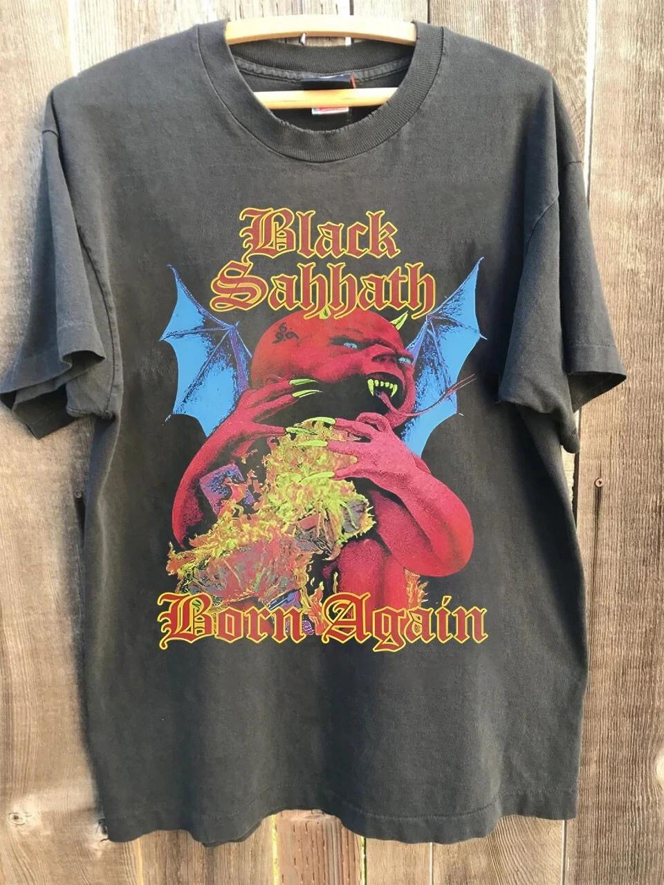 

Black Sabbath Band Tee, Black Sabbath Born Again Cotton Unisex Men Women Men s T-Shirt Short Sleeve Men Women Summer S