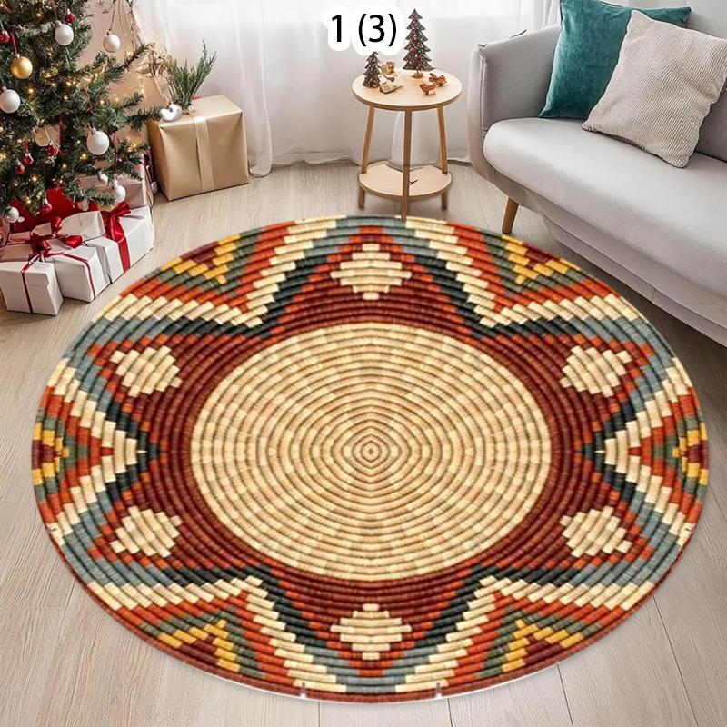 Decorazione Festa di Pasqua Semplice Stile Boemo Tappeto Circolare Cortile Esterno Tappeto Persiano Stampato Tappeti Decorativi
