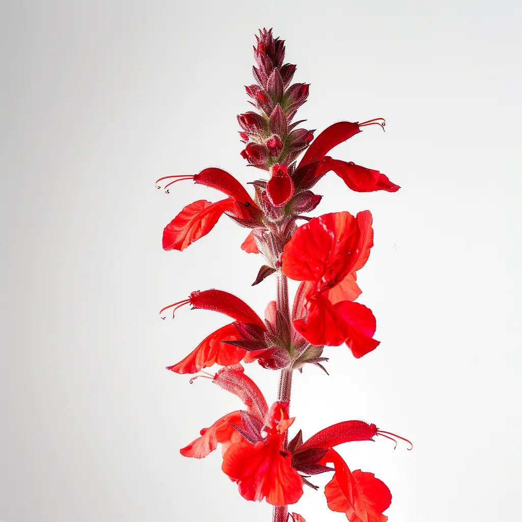 100 Scarlet Red Sage Seeds (Salvia Coccinea Scarlet) - Semi-Wild Permaculture