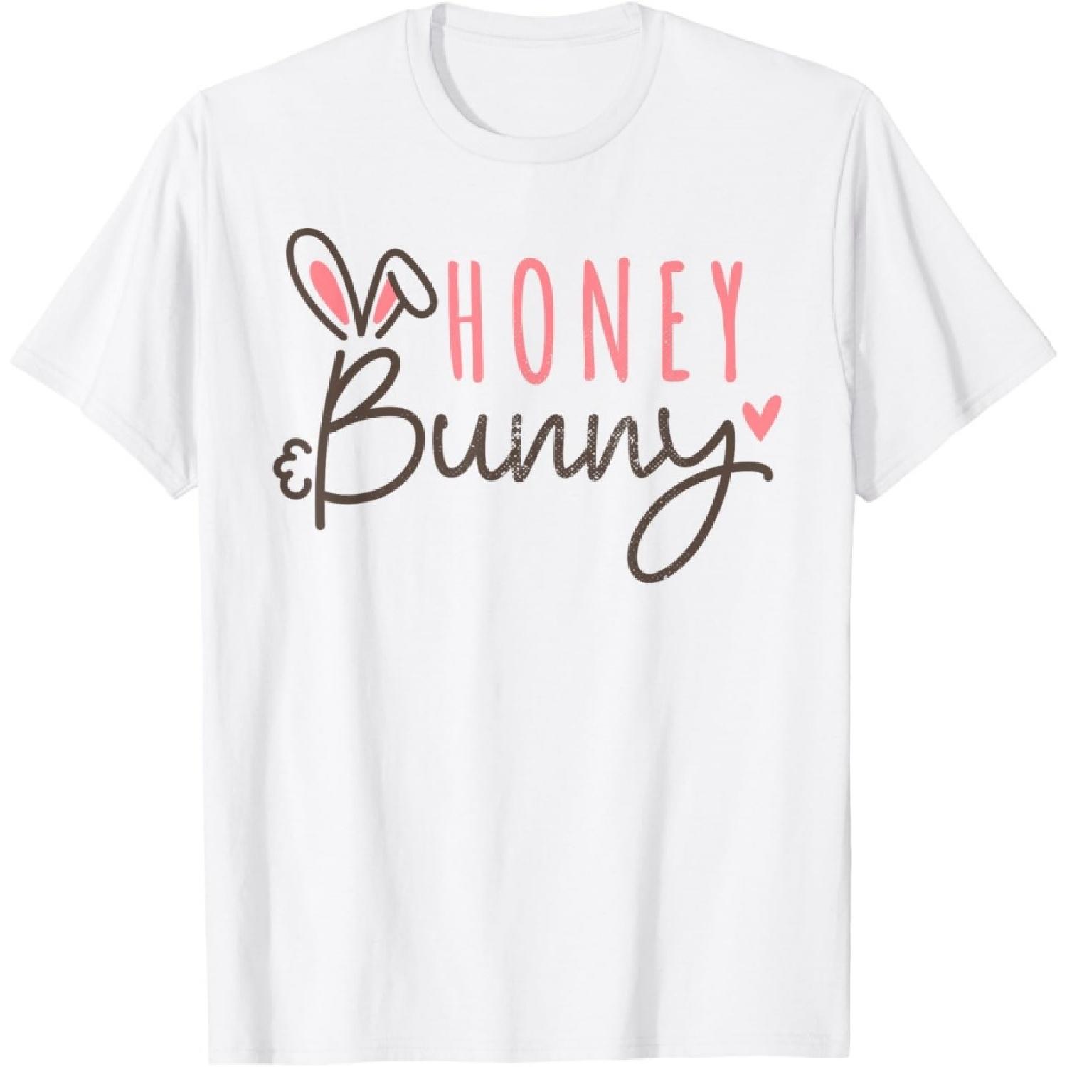 Cute Easter Bunny Vintage Happy Easter Honey Bunny T-Shirt S