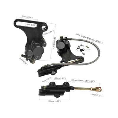 Motorcycle Front / Rear Brake Caliper / Rotor  for Pit Dirt Bikes and Trail Bikes Compatible with Honda CRF70 Thumpstar Apollo
