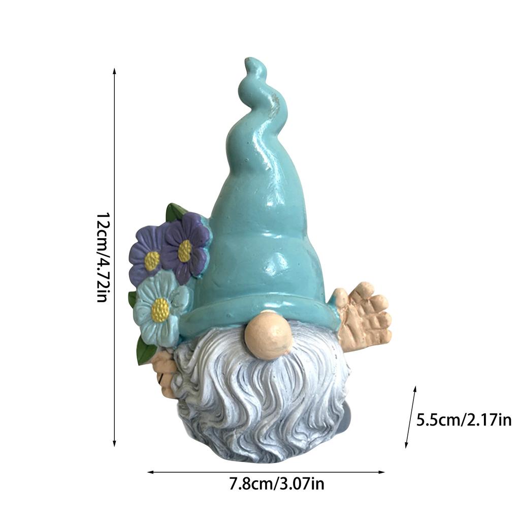 1pc Faceless Miniature Gnome Resin Statue, Dwarf Ornament Three-dimensional Elf Statue, For Landscape Yard Garden Decoration