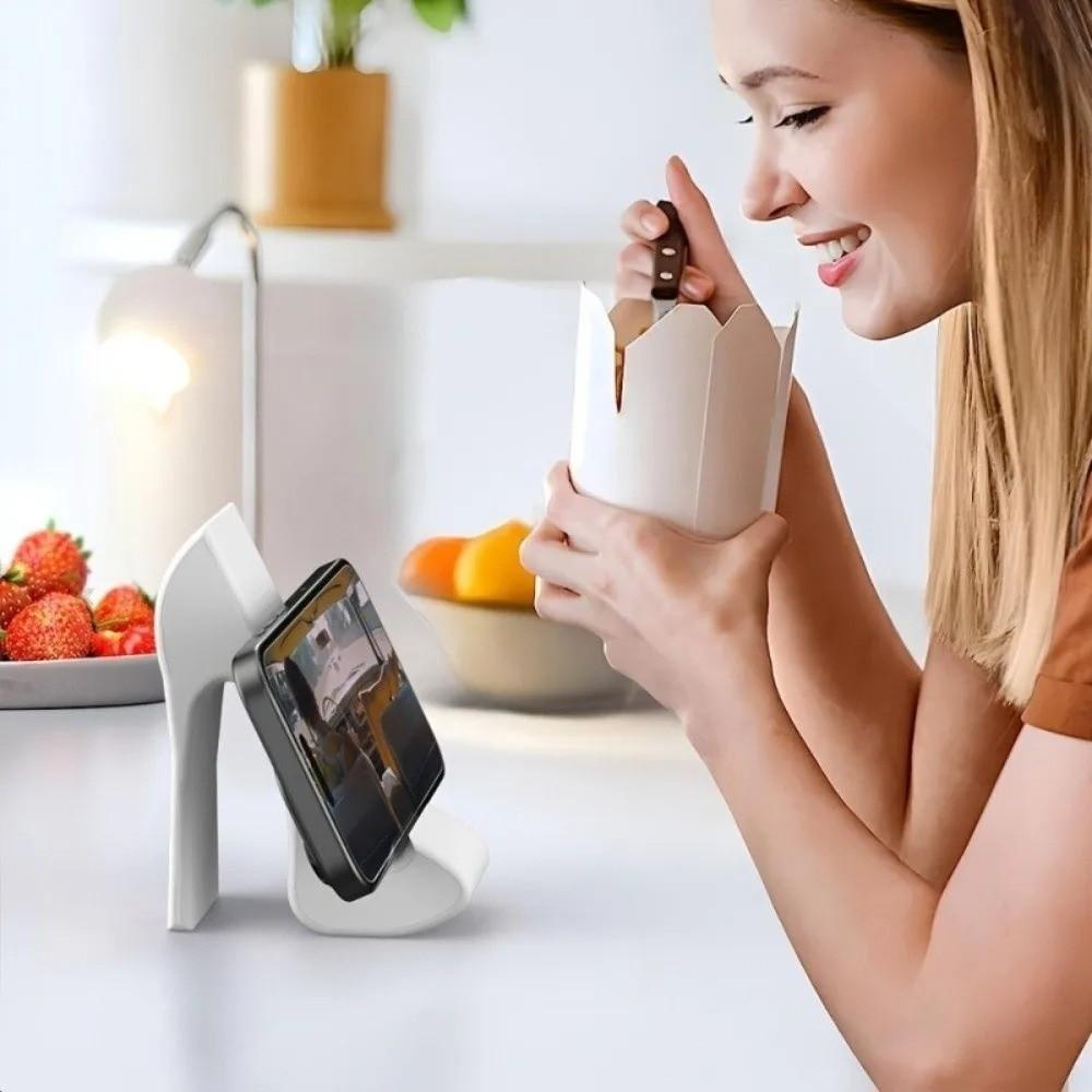 Kreativer High-Heel Handyhalter 3D-gedruckte Smartphone-Stützhalterung zum Videoschauen
