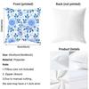 Elegant Blue Floral Cushion Cover Pattern Printed Pillowcase for Living Room Sofa Cushion Cover & Bedroom Decor