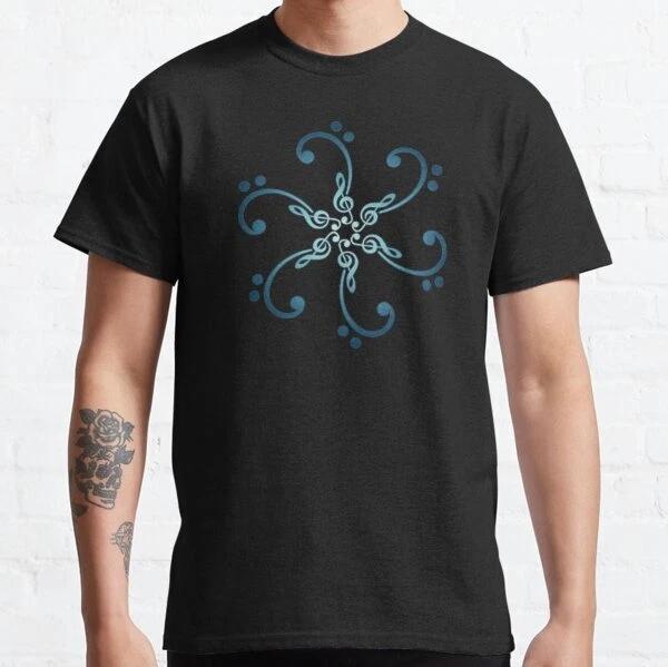 Music, bass clef, treble clef, mandala, musician, classical, Classic Shirt S-3XL 2XL