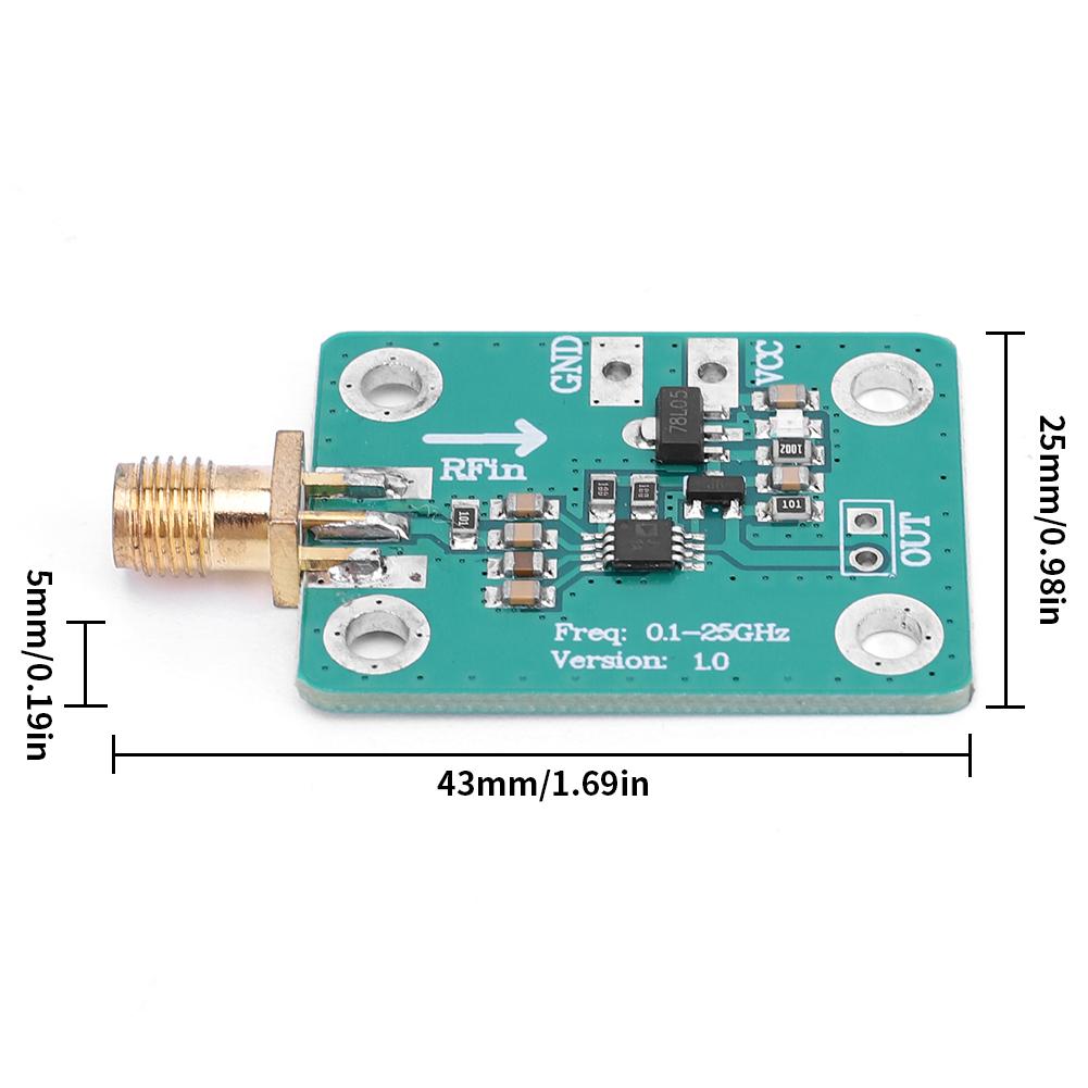 Radio Frequency Detection Module AD8313 RF Signal Power Meter -72dBm -2dBm 0.1-2.5GHz RF Power Analyzer Board