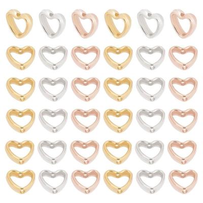 20/40/80 Stück herzförmige Perlenhalter 12mm herzförmige lose Perlen Bastel Schmuckherstellung Valentinstag Geburtstagsgeschenk Anhänger Dekoration