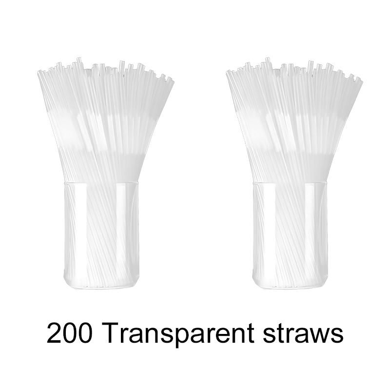 200PCS Kitchen Drinking Straws Assorted Colorful Bar Disposable Straws Wedding Party Beverage Supplies Household Accessories ZYF