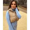 Damen Baumwoll-Steppweste mit Reißverschluss Stehkragen Streetwear Leichtgewichtige Outdoor-Camping-Weste 11 Farben