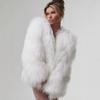 Womens Long Sleeve Faux Fur Warm Winter Shrug Party Outerwear Coat