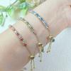 Lucky Turkey Evil Eye Bracelet For Women Adjustable Zircon Red Blue Eye Tennis Chain Bangle Good Luck Wealth Jewelry Gifts H162