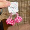 2PCS New Lovely Handmade Bead Colored Ball Girls Elastic Hair Bands Hair Accessories Children Hair Ties Baby Headwear