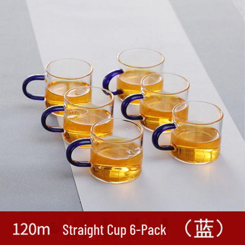 Heat-Resistant Glass Tea Cup with Handle - Household Gongfu Style, Transparent and Thickened for Individual Use