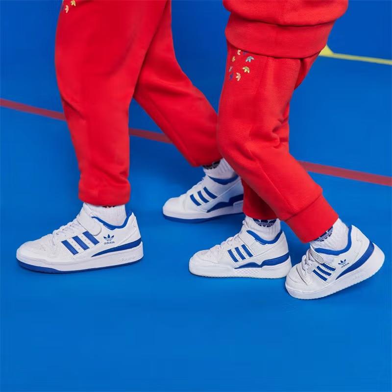 Adidas Forum Low Infant White Royal Blue Baby Sneakers Cloud-White FY7986