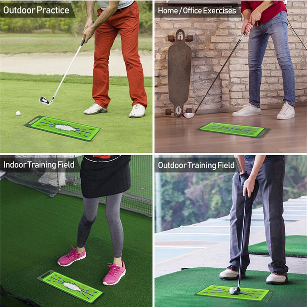 Golf Practice Mat Golf Hitting Postures Practice Swing Mat Golf Training Mat For Swing Detection Batting Golf Impact Mat