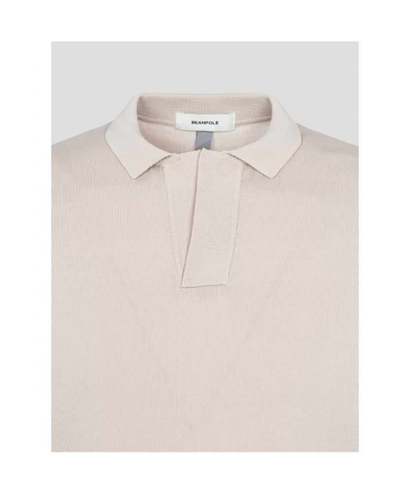 Binpolmen Gentle Tech Collar Neck Knit - Beige