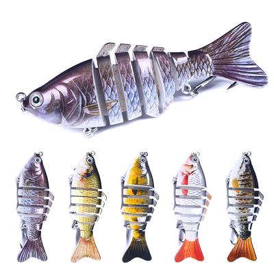 Wobblere Flerseksjonsfiske lokke Minnow Jointed Isca Artificial Hard Bait Crankbait Trolling Bass Pike Abbor Tackle