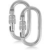 Climbing Carabiner - AIMOONSA - O Lockable - Alloy Steel - 25 kN - Pack of 2 Pieces