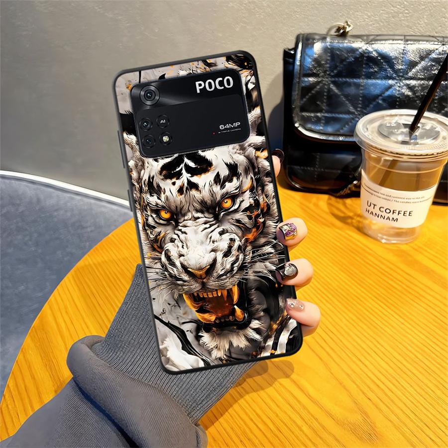 

Case for Xiaomi Poco F8 C75 X3 X4 X5 X7 Pro F1 M5 M3 M4 M7 Pro C50 C61 F3 C71 Funda Phone Cover Cool Tiger Poco X3