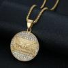 New Hip-Hop Jewelry Titanium Steel Gold-Plated Diamond-Studded Thirteen Apostles Pendant Necklace