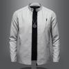 Herren Slim Fit Stehkragen Lederjacke - Trendiger Herbst Motorradmantel