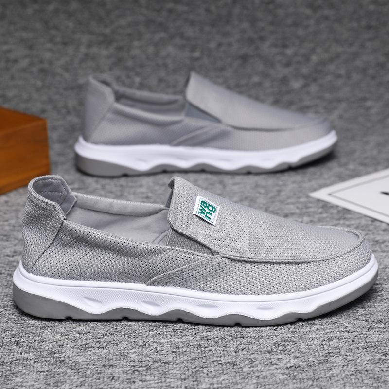 Summer Thin Men's Cloth Shoes Breathable Mesh Old Beijing Cloth Shoes Soft-soled Casual Men's Shoes Flat Men's Cloth Shoes