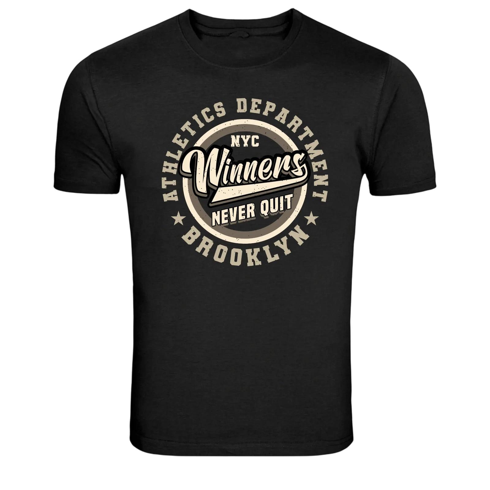 NYC Winners Never Quit Athletics Department Brooklyn T-Shirt XL