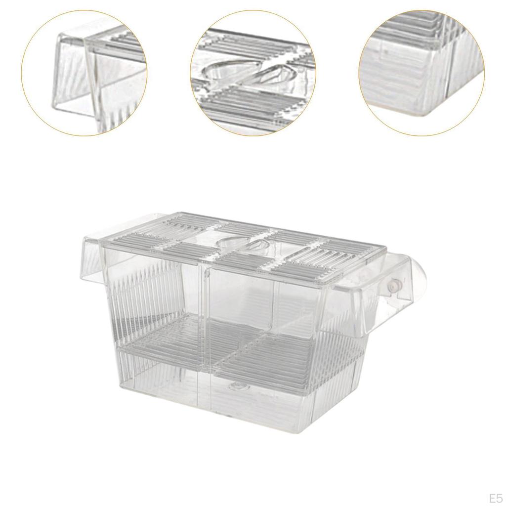 Aquarium Breeder Box Fish Tank Hatchery Hatching Acrylic Fishes Egg Isolation Separation
