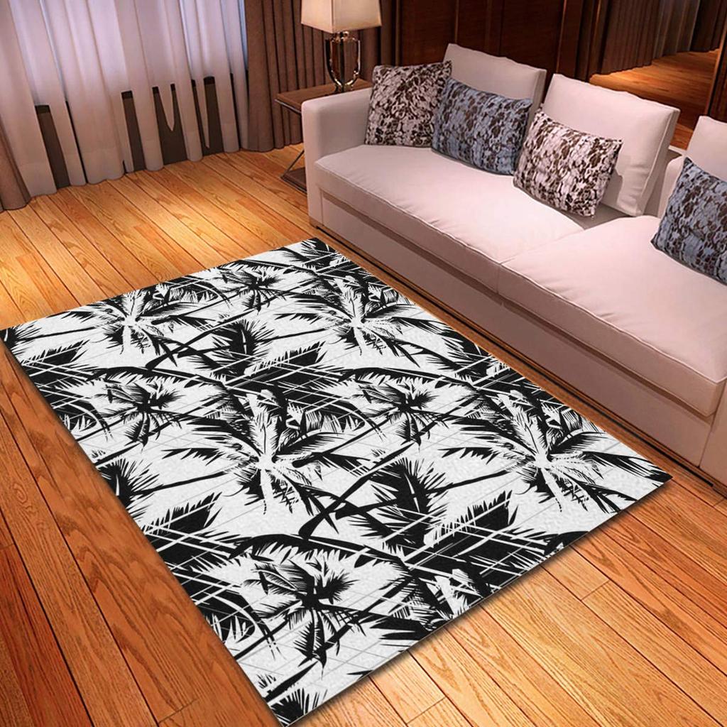 Hawaiian Beach Palm Tree Carpet Ocean Beach Area Rug Tropical Sea Sunset Floor Mat Living Room Home Indoor Mat Bathroom Doormat