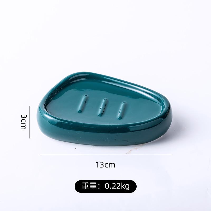 

European Porcelain Bathroom Accessories Dark Green Ceramic Toothbrush Holder Soap Dispenser Soap Dish Travel Shampoo Bottle Home