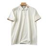 Italian Light Luxury Cabinet 398! Cool Feeling Delicate Pearl Cotton Men's Summer Breathable Lapel Short Sleeve T-shirt Polo Shirt