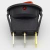 Auto 220V Runde Rocker Dot Boot LED Licht Kippschalter SPST EIN/AUS Elektrische Steuerungen 12V KCD1