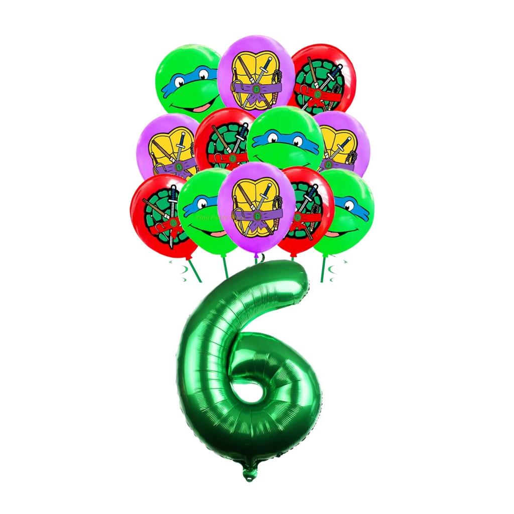 Cartoon Turtles Birthday Party Decoration Favors Cups Plates Stickers Bunting Flag Balloons For Kids Favors Baby Shower Supplies