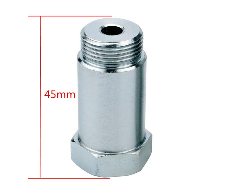 Universal Nickel Plated Straight O2 Oxygen Sensor Extension Spacer CEL Fix - M18 x 1.5 (2 pack)