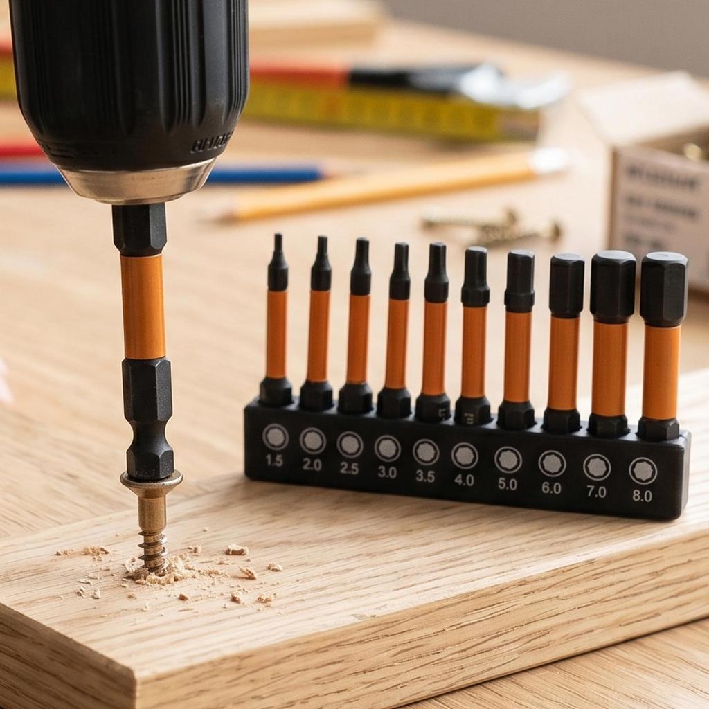 S2 Steel Screwdriver Hex Head Bits Metric Magnetic Allen Wrench Drill Bit Set with Holder Power Tools Impact Driver Bits 25/50mm