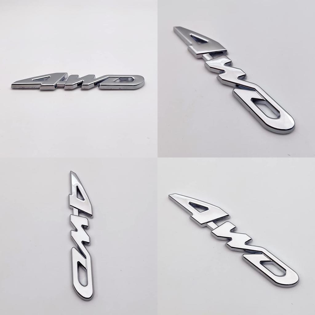 GETON TURBO 4WD 3D Emblem Metal Double-Sided Tape Easy To Install Universal Car Logo