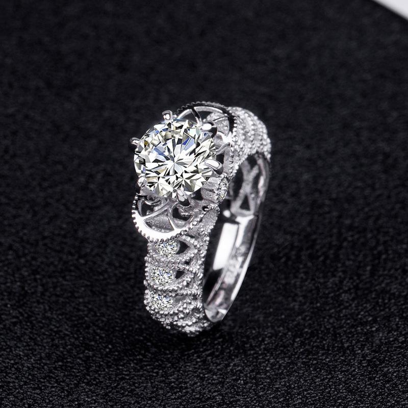 Lindon Klassischer Zirkonring aus Kupferlegierung, Damenschmuck, Hochzeitsversprechen, Partygeschenk