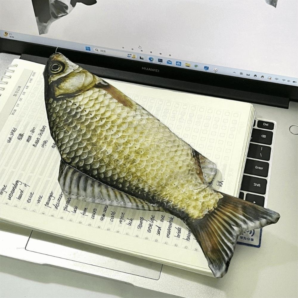 Large Capacity Simulation Fish Pencil Bag Simulation Pencils Pouch Kids Gifts