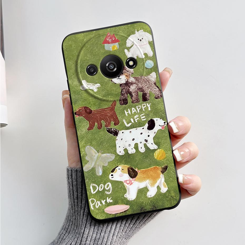 For Funda Redmi A3 Case Redmi A3 2024 Back Cover Stylish Painted Soft Silicone Phone Case for Xiaomi Redmi A3 A 3 RedmiA3 Bumper
