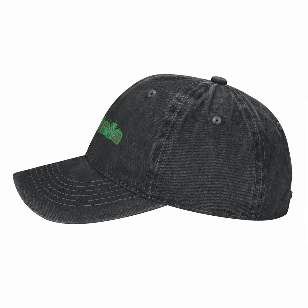Summer Terraria Game Logo Baseball Cap Sun Hot Sale Design Washed Trucker Hat FeUnisex Unisex Casual Tennis Skate Baseball Caps