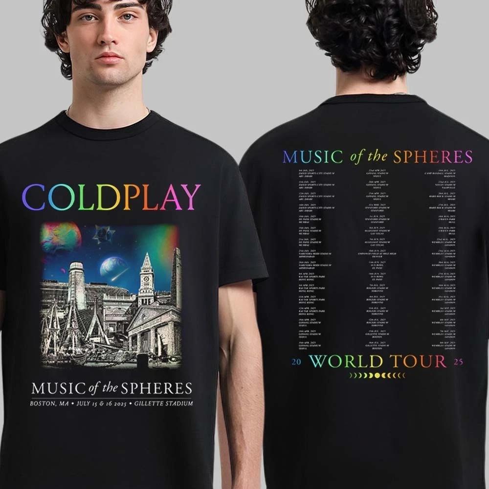 Coldplay Boston Massachusetts Music Of The Spheres 2026 Tour Tee XL