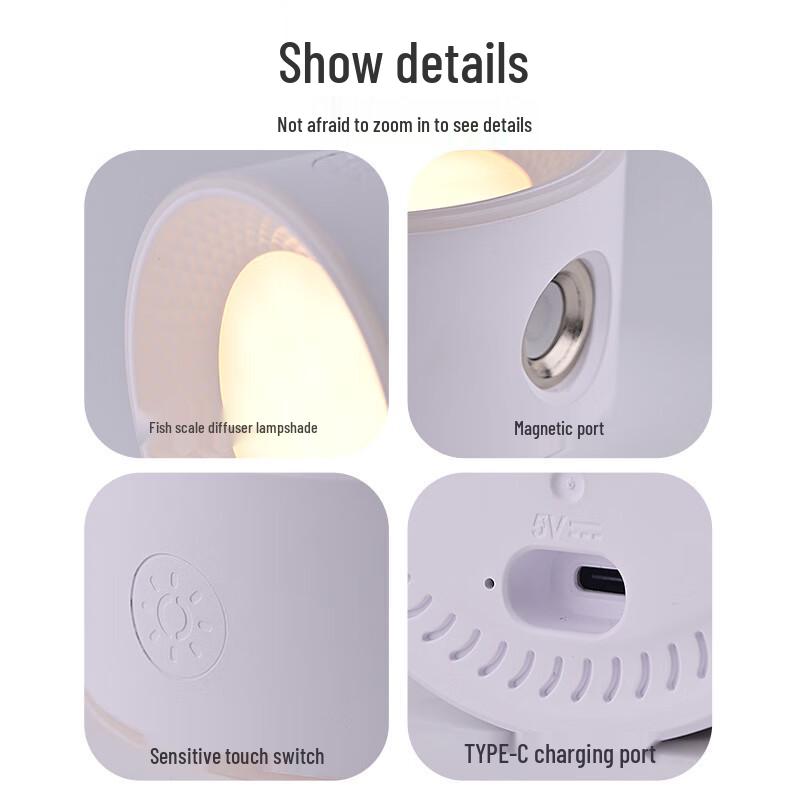 Magnetic Rechargeable Bedside Reading Lamp
