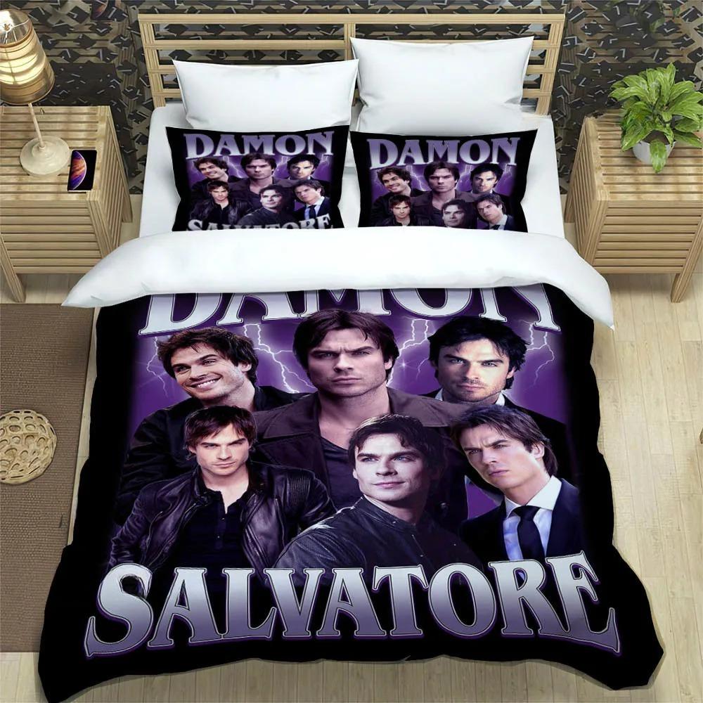 The Vampire Diaries Duvet Cover 3D Exquisite Vampire Digital Printing Bedding Set Comforter Bed Youth Home Decor Kids Boys Gift