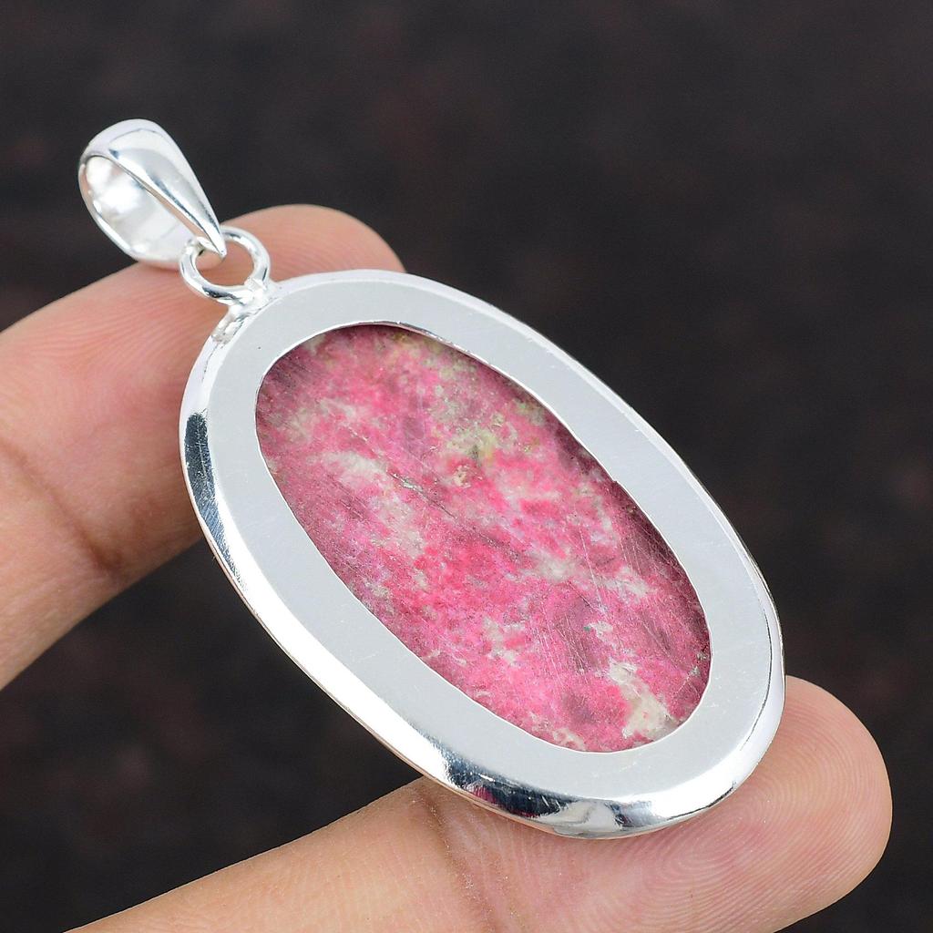 Thulite Pendant Handmade Jewelry 925 Sterling Silver Pendant Thulite Jewelry Gemstone Pendant Ethnic Pendant Mother's Day Gift Women Pendant