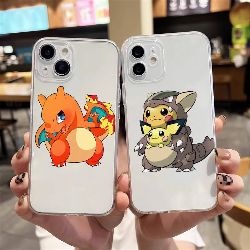 E-57 Pokemon Cute Case για iPhone 7 8 11 12 13 14 15 16 Pro Max Plus Mini Xiaomi Redmi A3 9A 9C 10A 10C 13C Σημείωση 9 11 Realme Narzo C30 C55