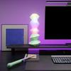 Crystal Lamp Speakers Bluetooth Music Sync 3D Stackable Design LED Light Featuring Magic Wand Control For Home Decor