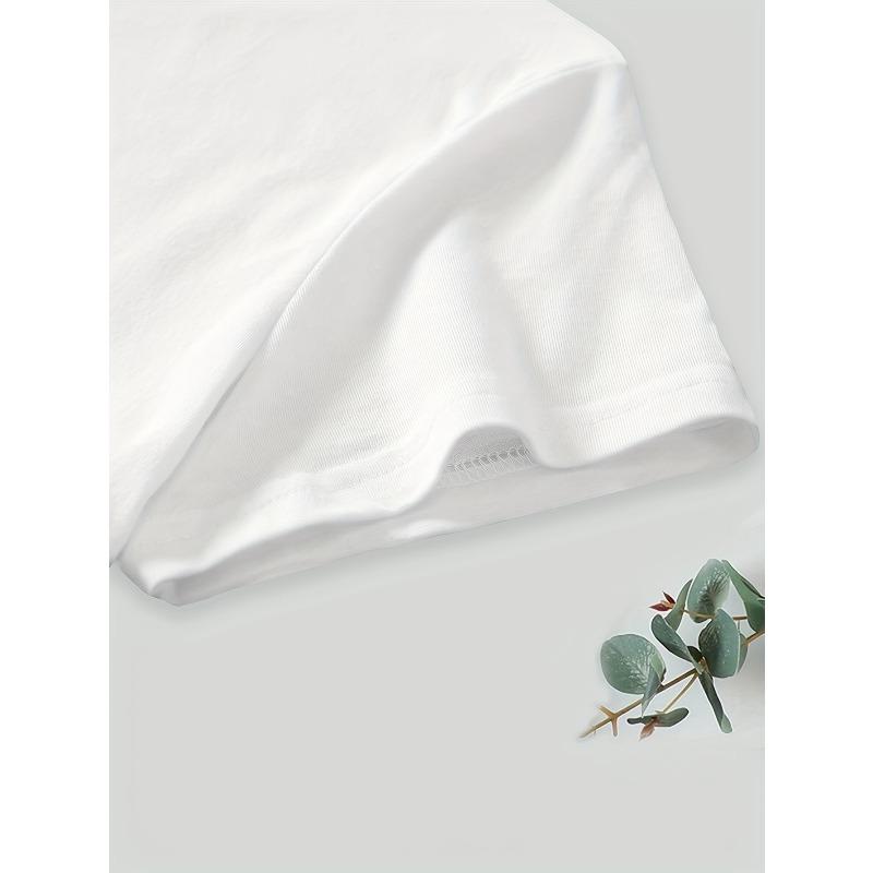 Europäische Größe Damen&Apos;S Libellen-Print T-Shirt, Lässiges Rundhals-Kurzarm-T-Shirt, Frühling/Sommer Basic Alltagsbekleidung, Maschinenwaschbar, Grafik-T