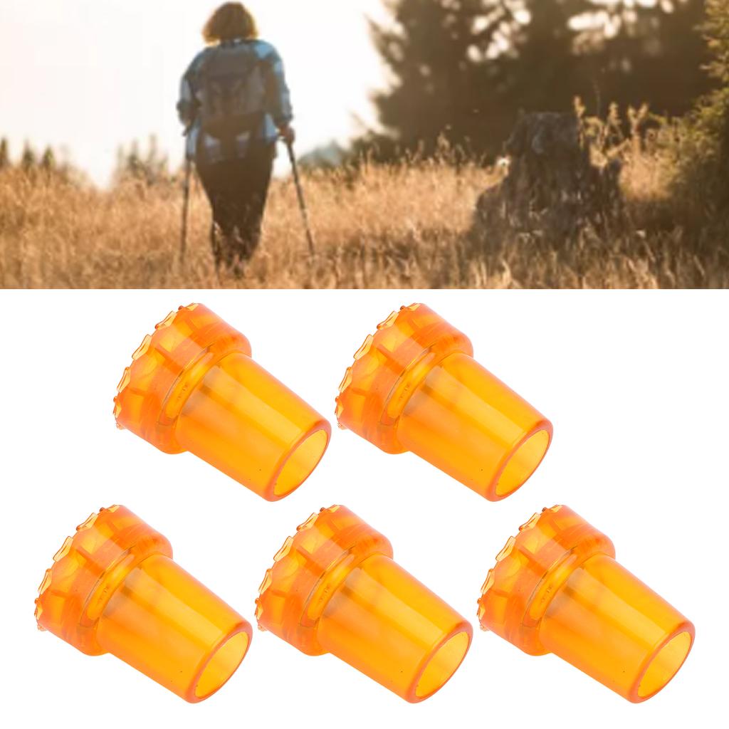 5PCS 22mm Single Angle Cane Tips Imitation Tire Texture Preservative Nonslip Rubber Translucent 7Celsius8in Crutch Tips for Cane